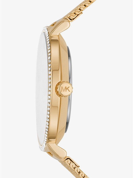 Mk montre Pyper à pavé doré