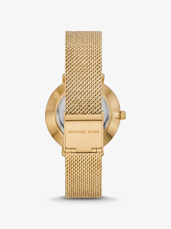 Mk montre Pyper à pavé doré