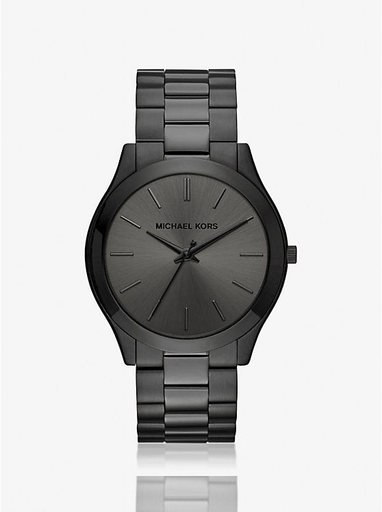 MK montre Runway Slim en acier inoxydable noir