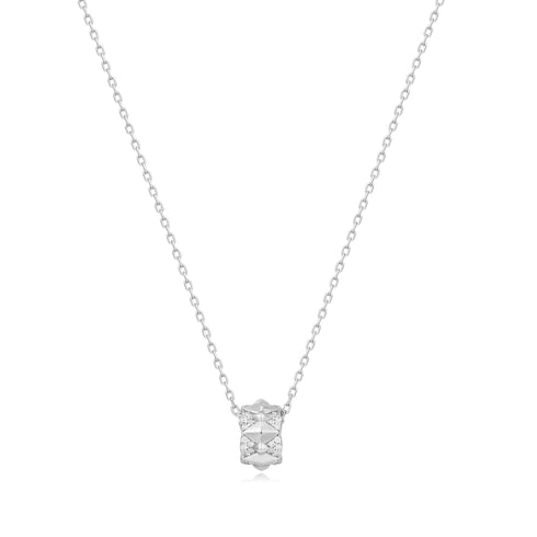 Collier à pendentif scintillant géométrique
