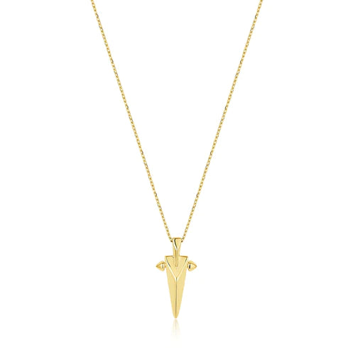 Collier pendentif à pointe géométrique