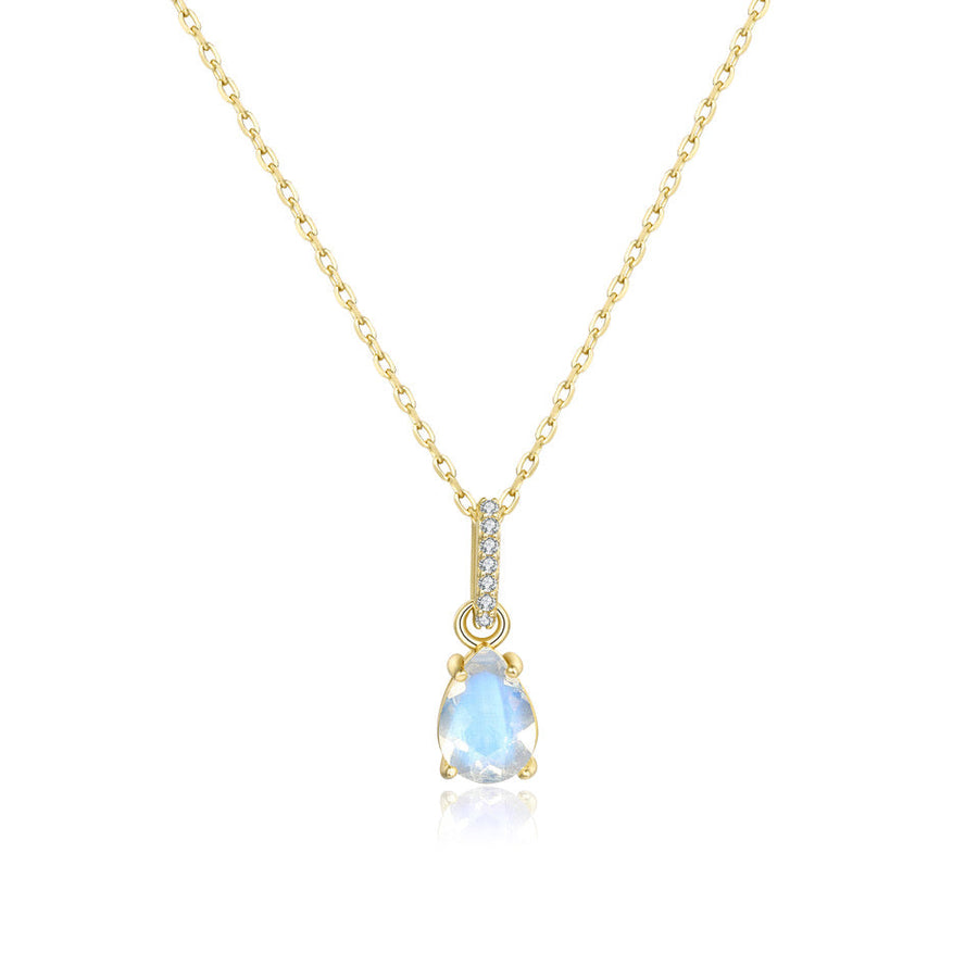 Collier Pierre de lune or rose Nicole