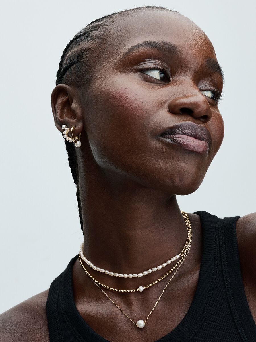 Collier avec perle de culture d’eau douce traitée