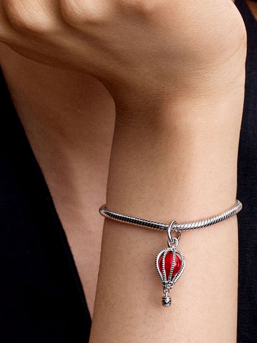 Charm-pendentif Montgolfière en verre de Murano