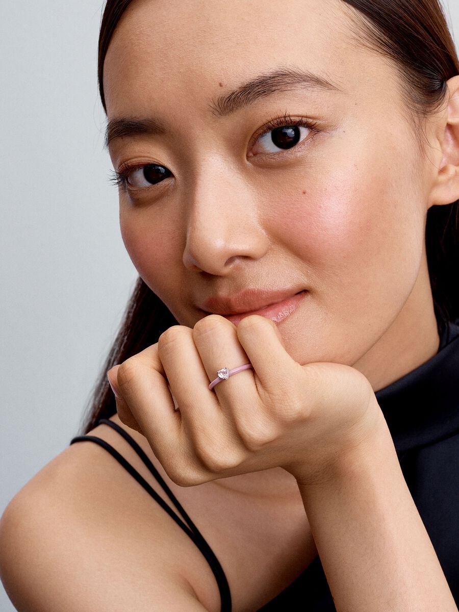 Bague Cœur chakra rose