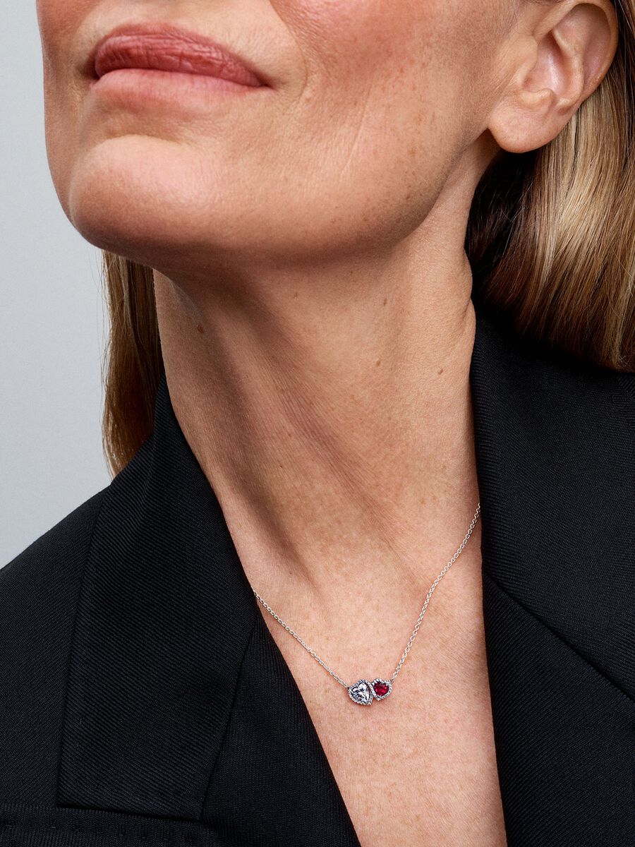 Collier pendentif Cœurs Halo