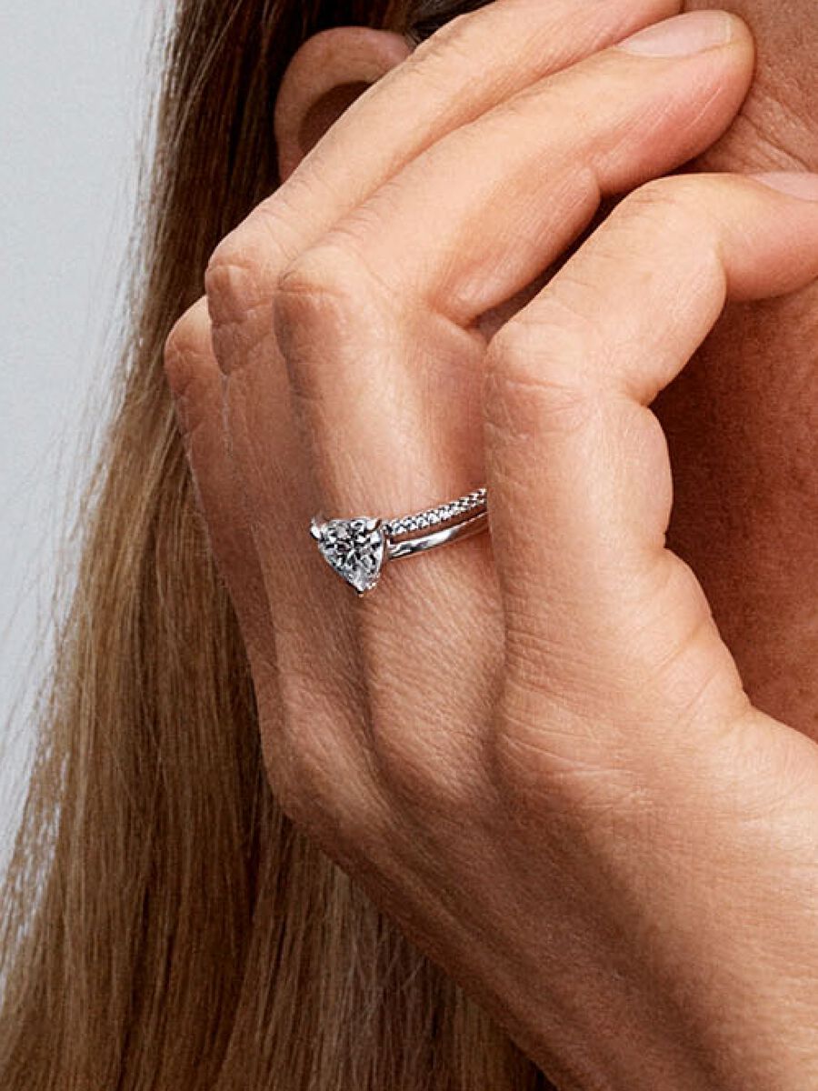 Bague Cœur à double anneau