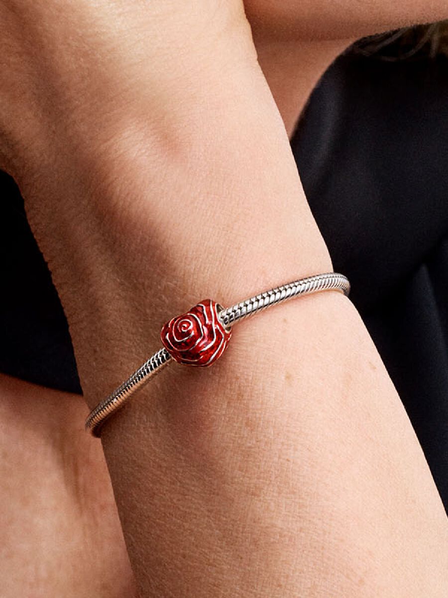 Charm Rose en forme de cœur