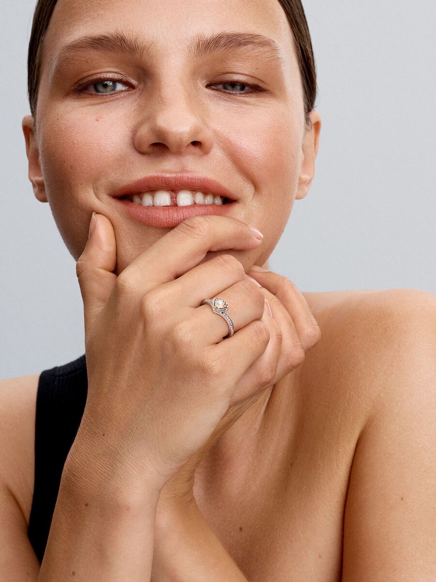 Bague Coquillage d’Ariel de Disney avec perle de culture d’eau douce traitée