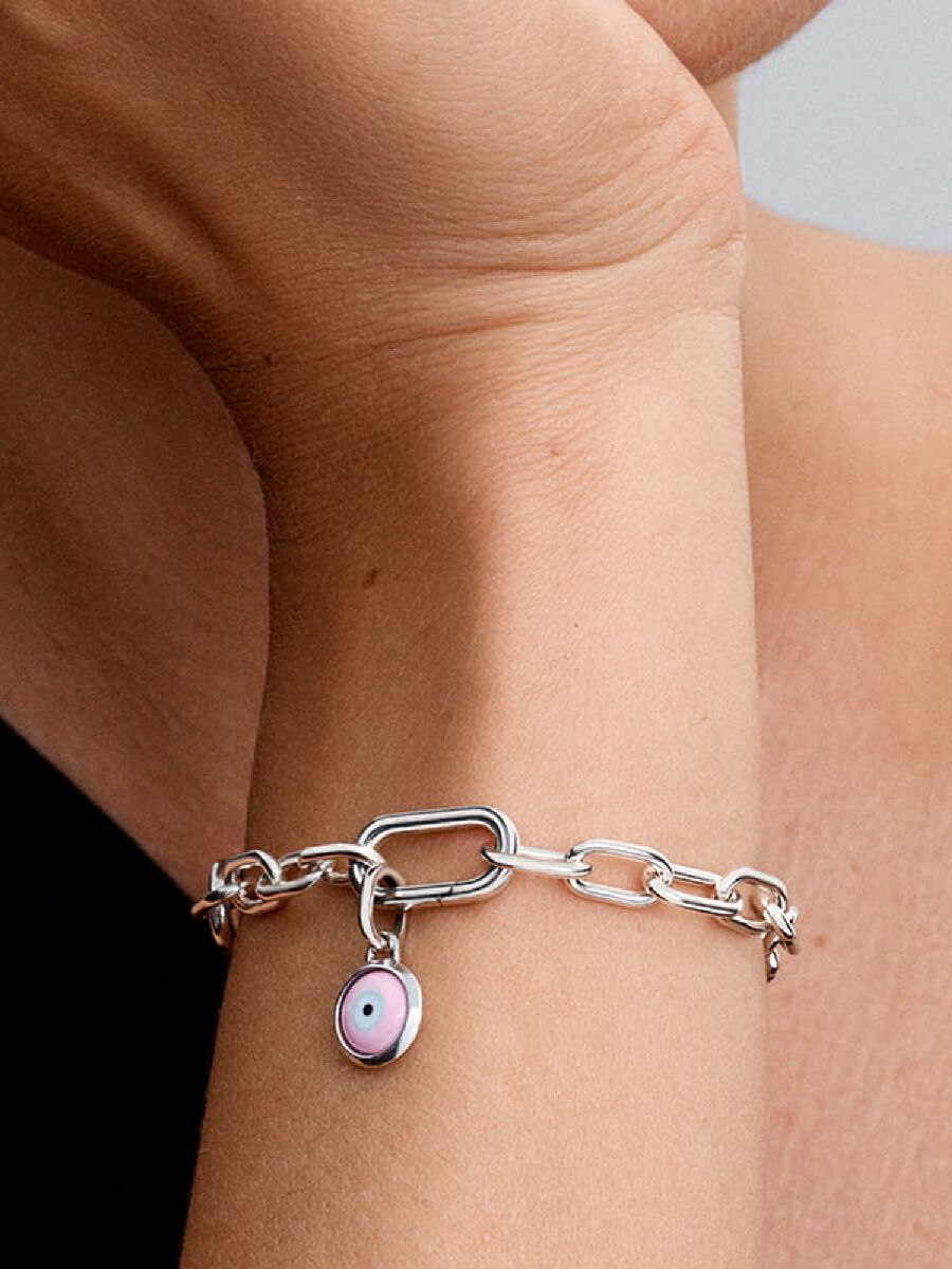 Mini charm-pendentif en verre de Murano Mauvais œil à graver