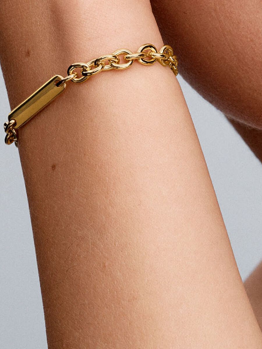 Bracelet lien avec barre à graver