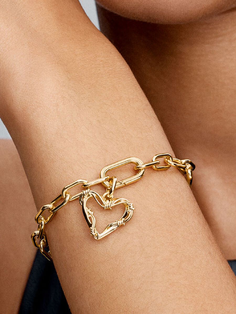 Charm-pendentif Cœur en fil métallique
