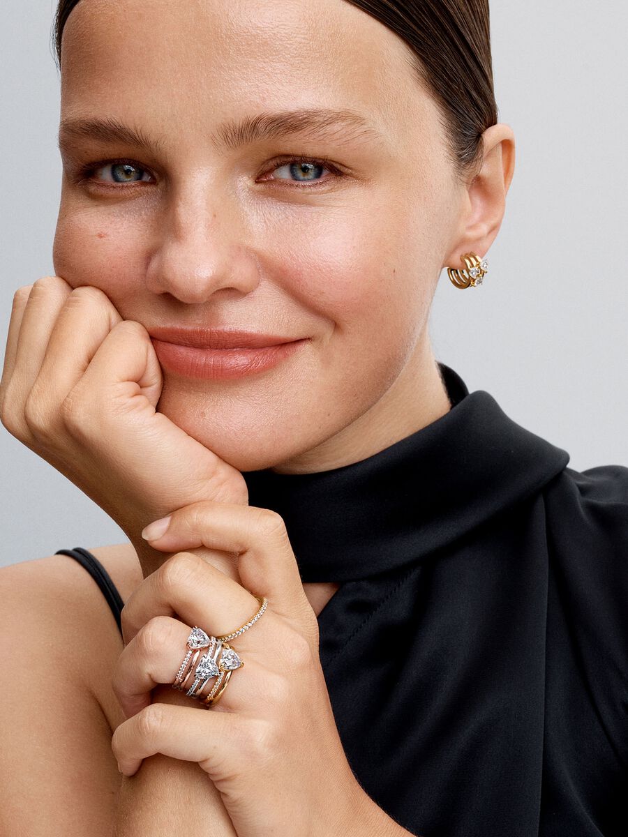 Bague Cœur à double anneau