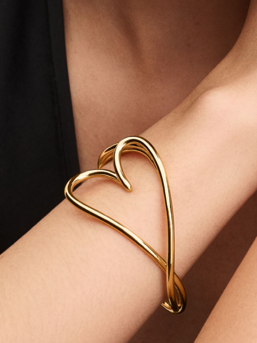 Bracelet jonc Cœur de forme organique