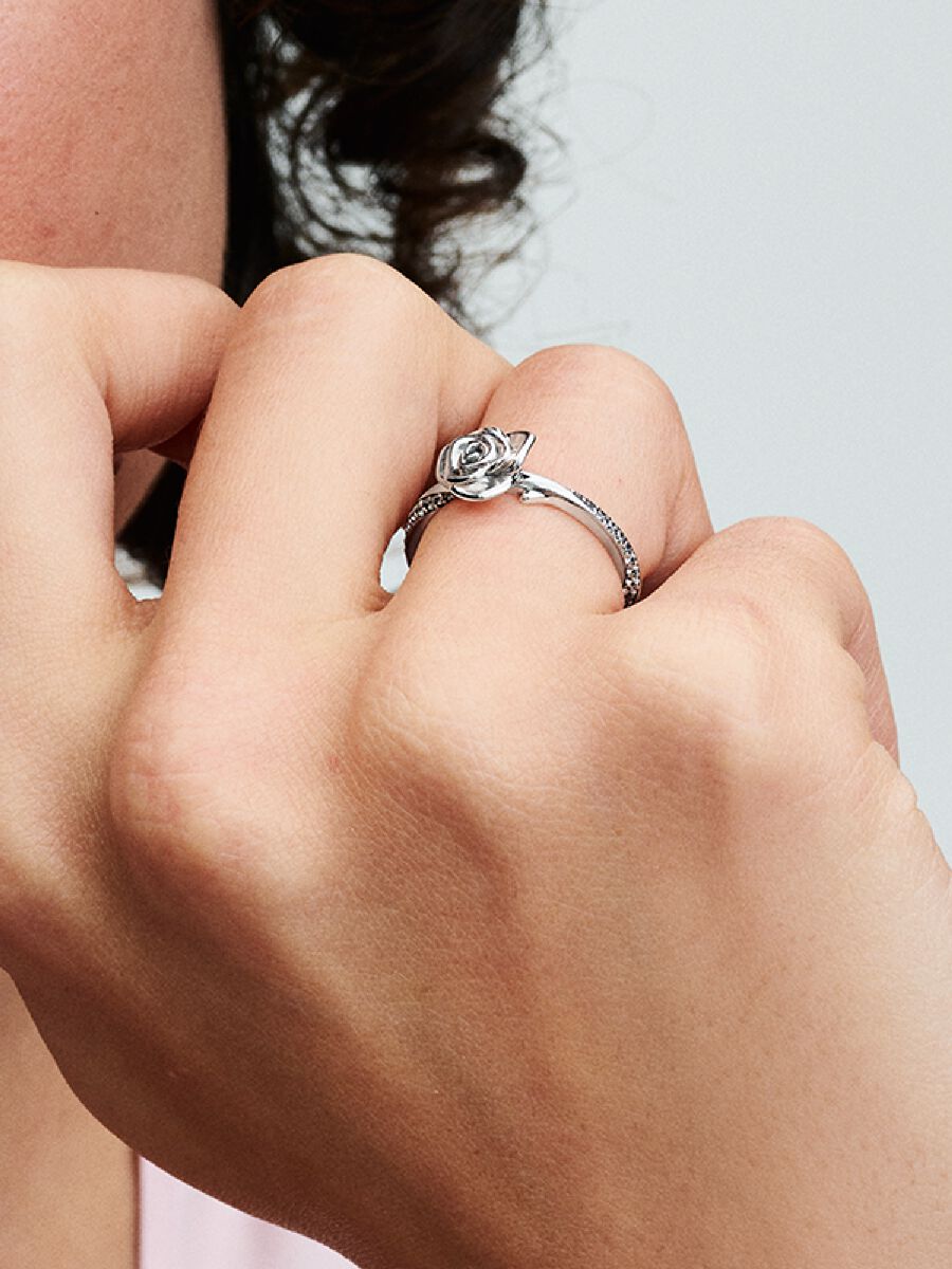Bague Rose en fleur