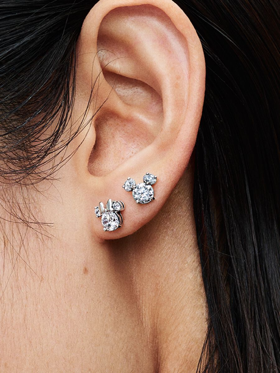 Clous d’oreilles scintillants Mickey Mouse et Minnie Mouse de Disney