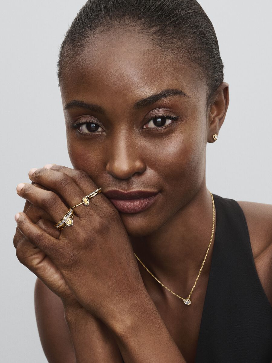 Bague Halo ovale à graver