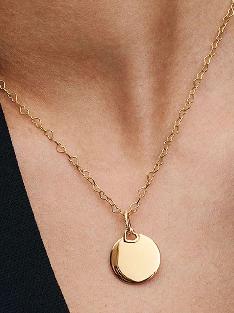 Charm-pendentif Étiquette ronde à graver