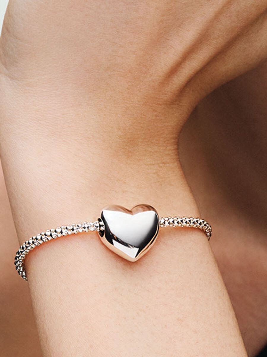 Bracelet coulissant à chaîne cloutée Pandora Moments