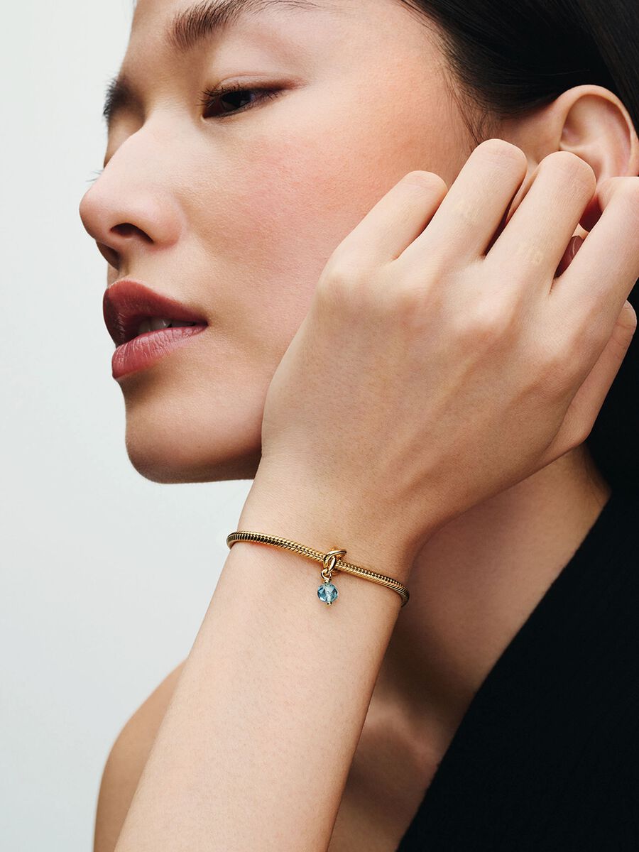 Mars Charm-pendentif Cercle éternel bleu océan pacifique