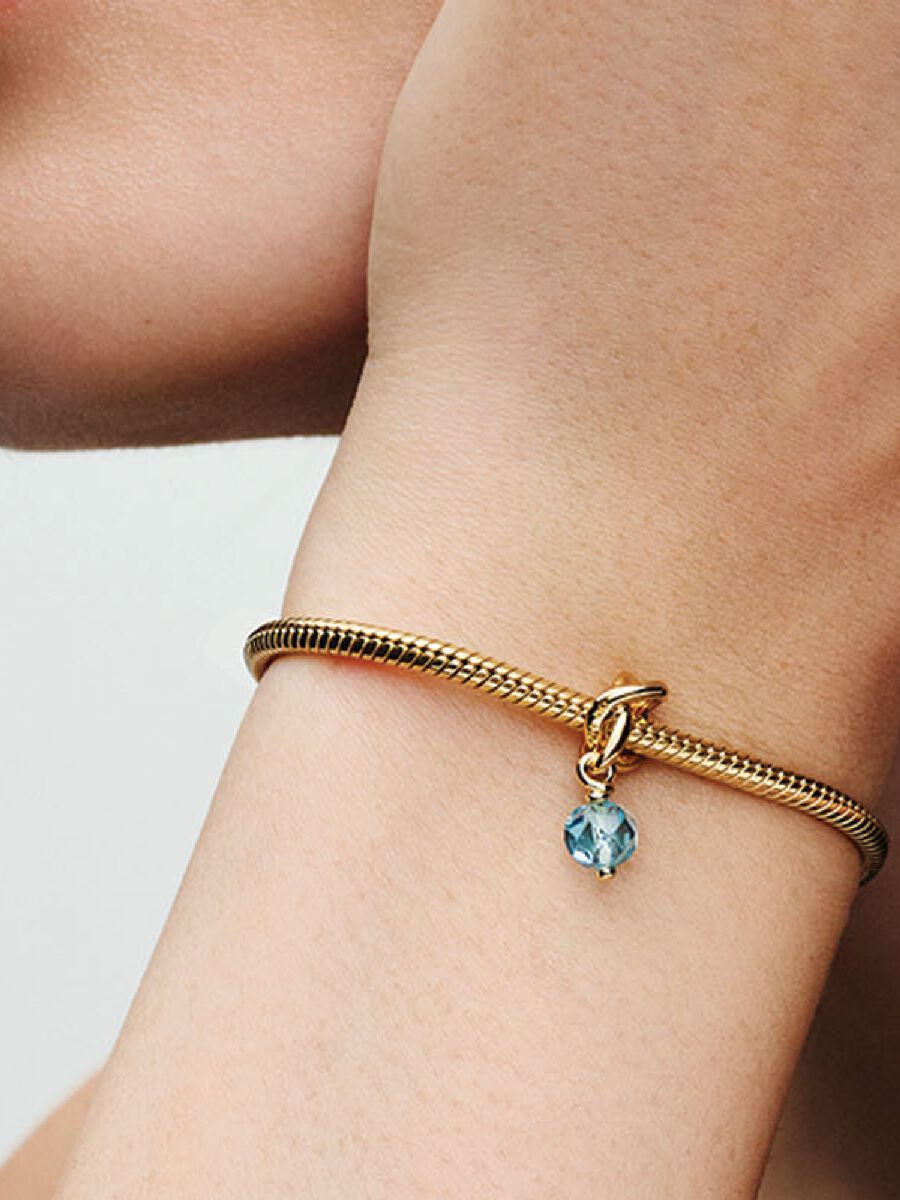 Mars Charm-pendentif Cercle éternel bleu océan pacifique