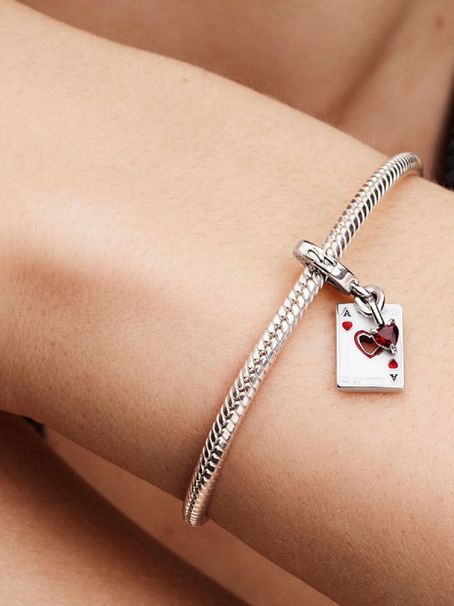 Charm-pendentif double Reine de cœur des Méchants de Disney