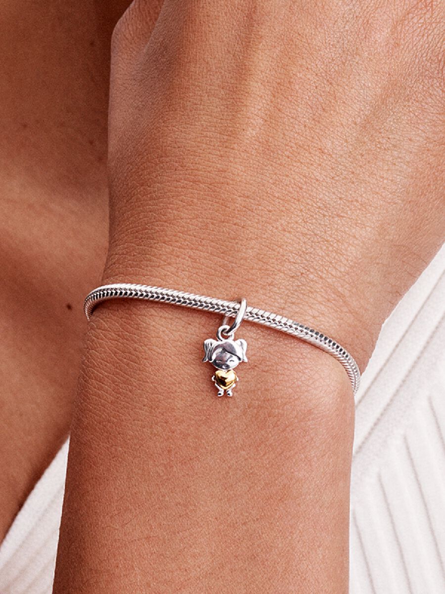 Charm-pendentif Fille heureuse