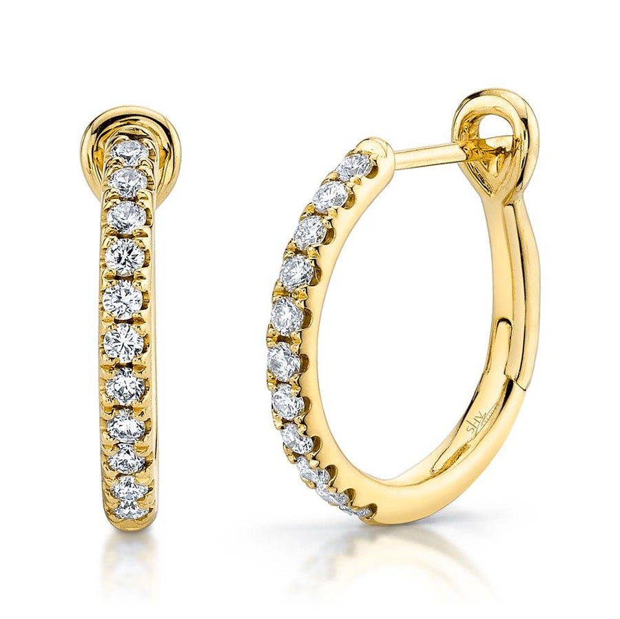 Diamond hoop earring