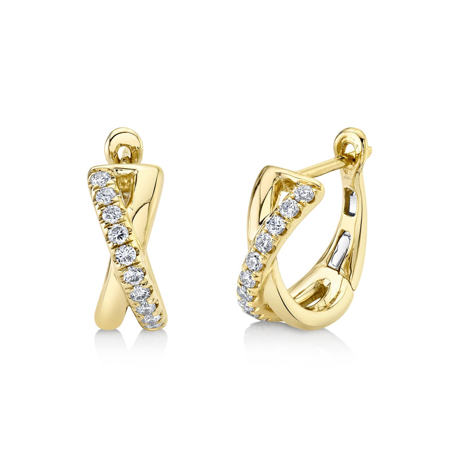 Diamond huggie earring