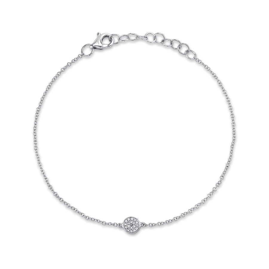 Diamond pave circle bracelet