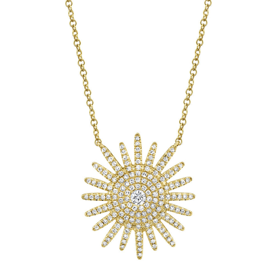 Diamond starburst necklace