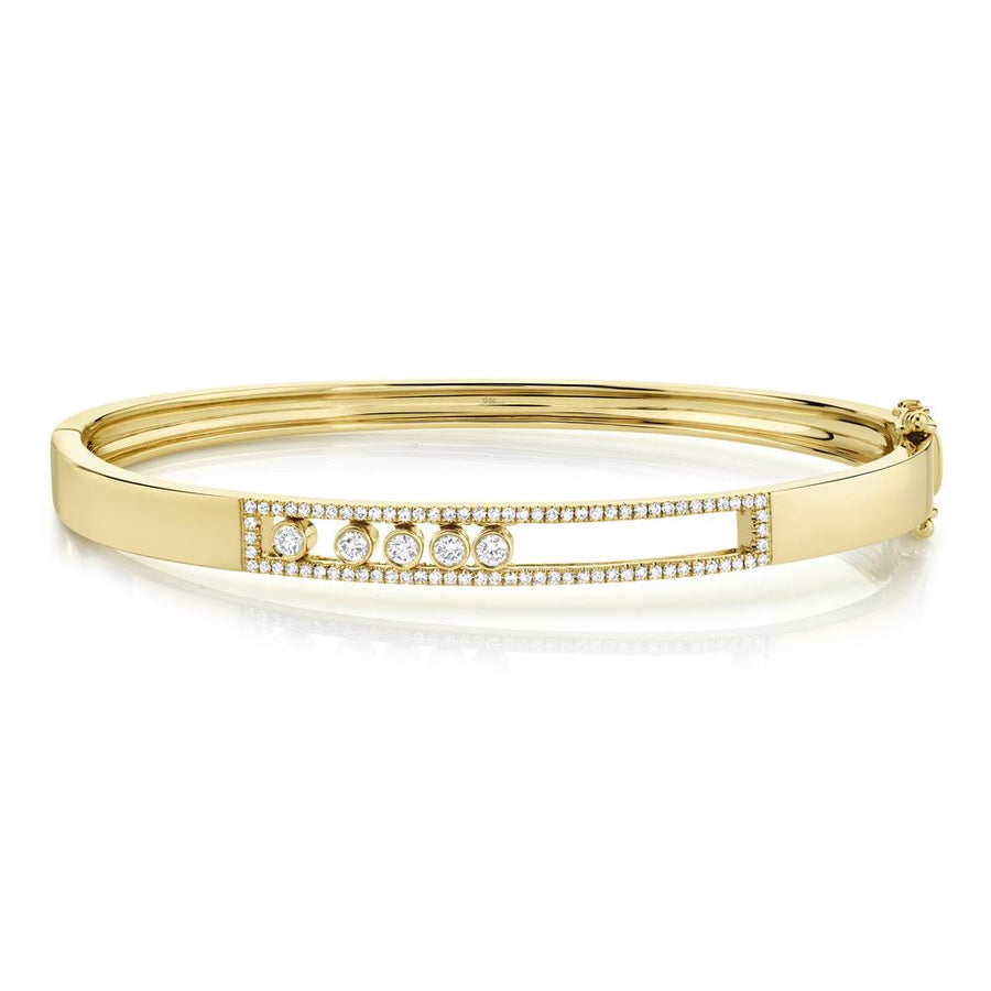Diamond slider bangle