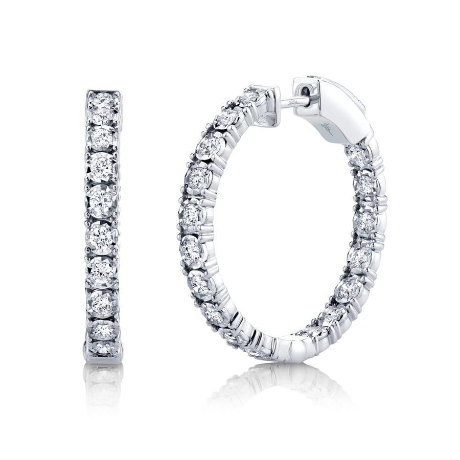 Diamond hoop earring