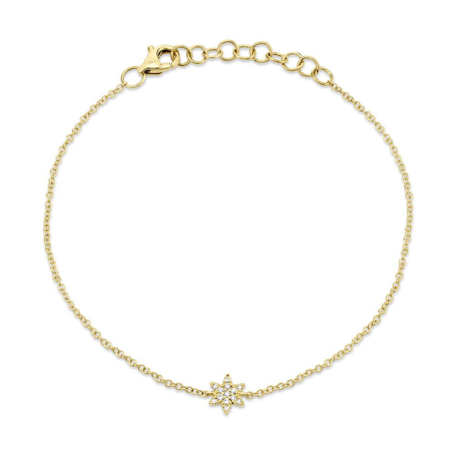 Diamond star of david bracelet