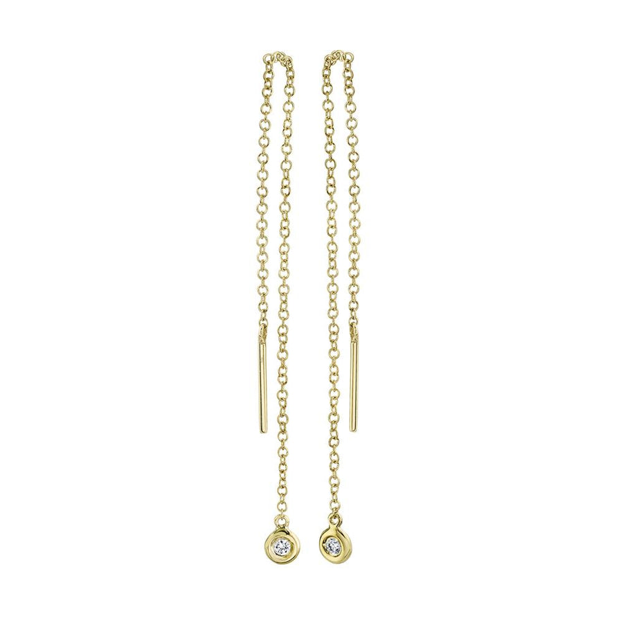 Diamond threader earring