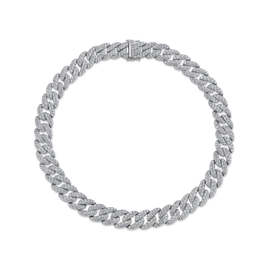 Diamond pave link necklace