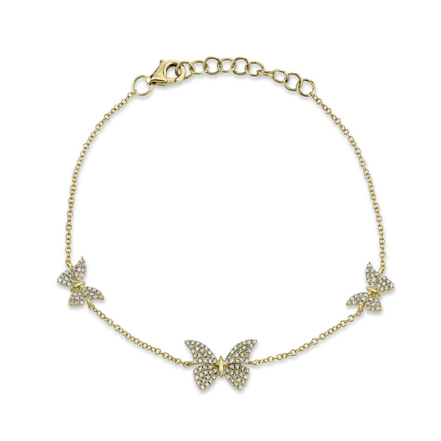 Diamond butterfly bracelet