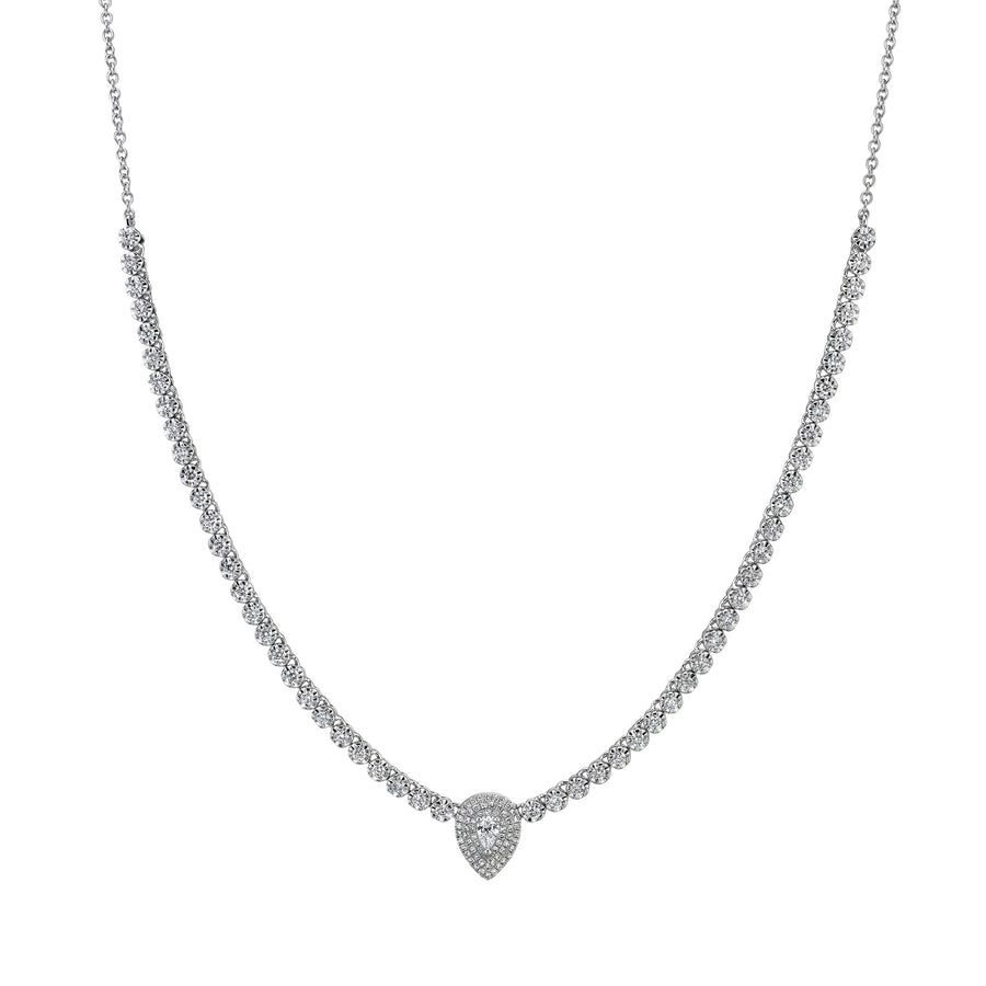 Diamond pear necklace