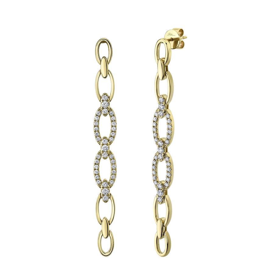 Diamond link earring