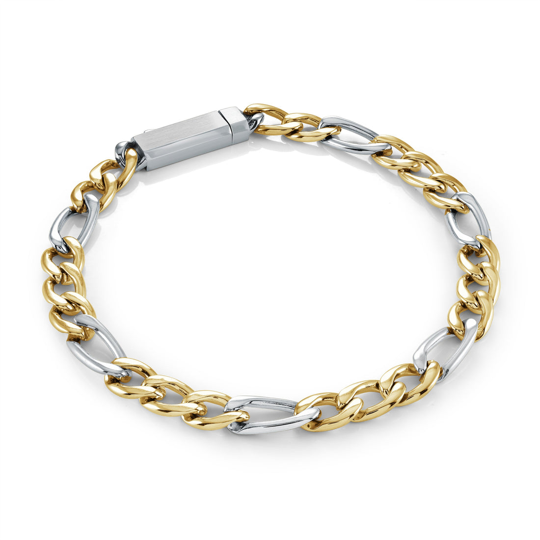 Bracelet figaro bicolore pour homme