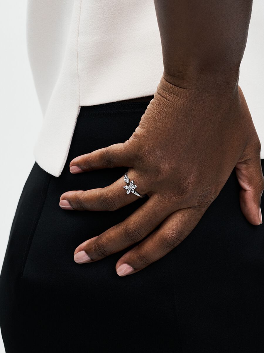 Bague ouverte Herbiers scintillants