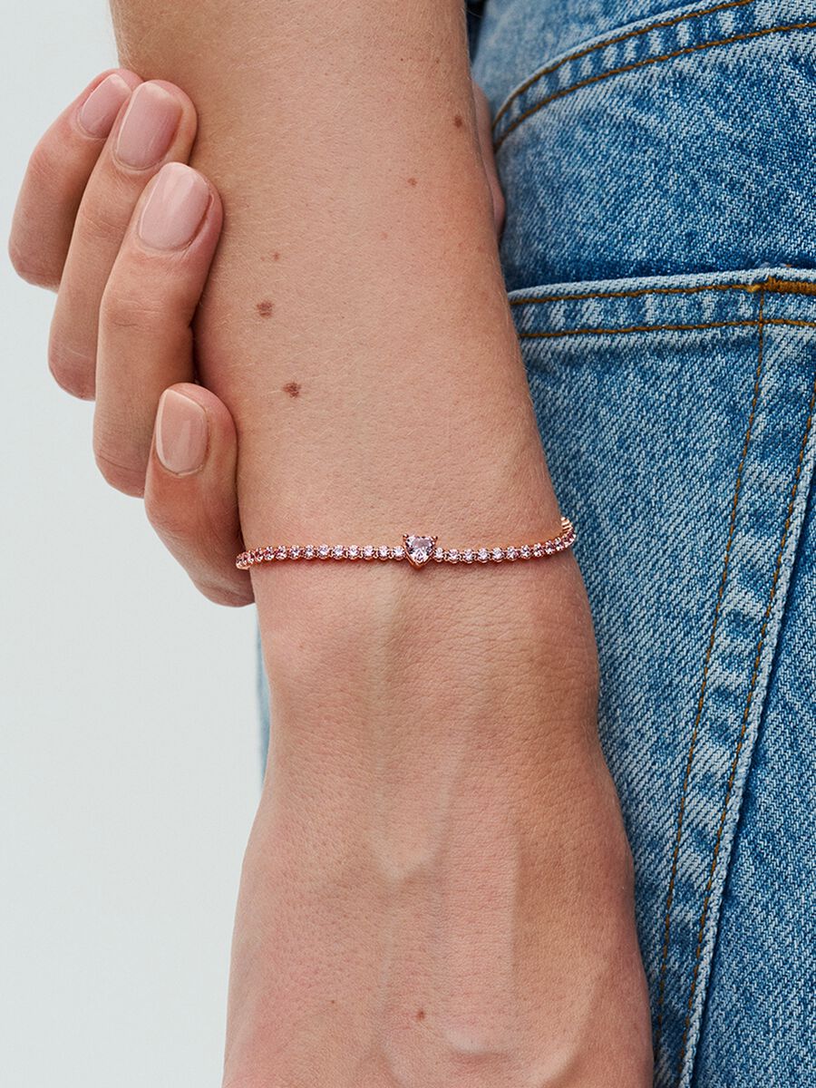 Bracelet tennis Cœur scintillant