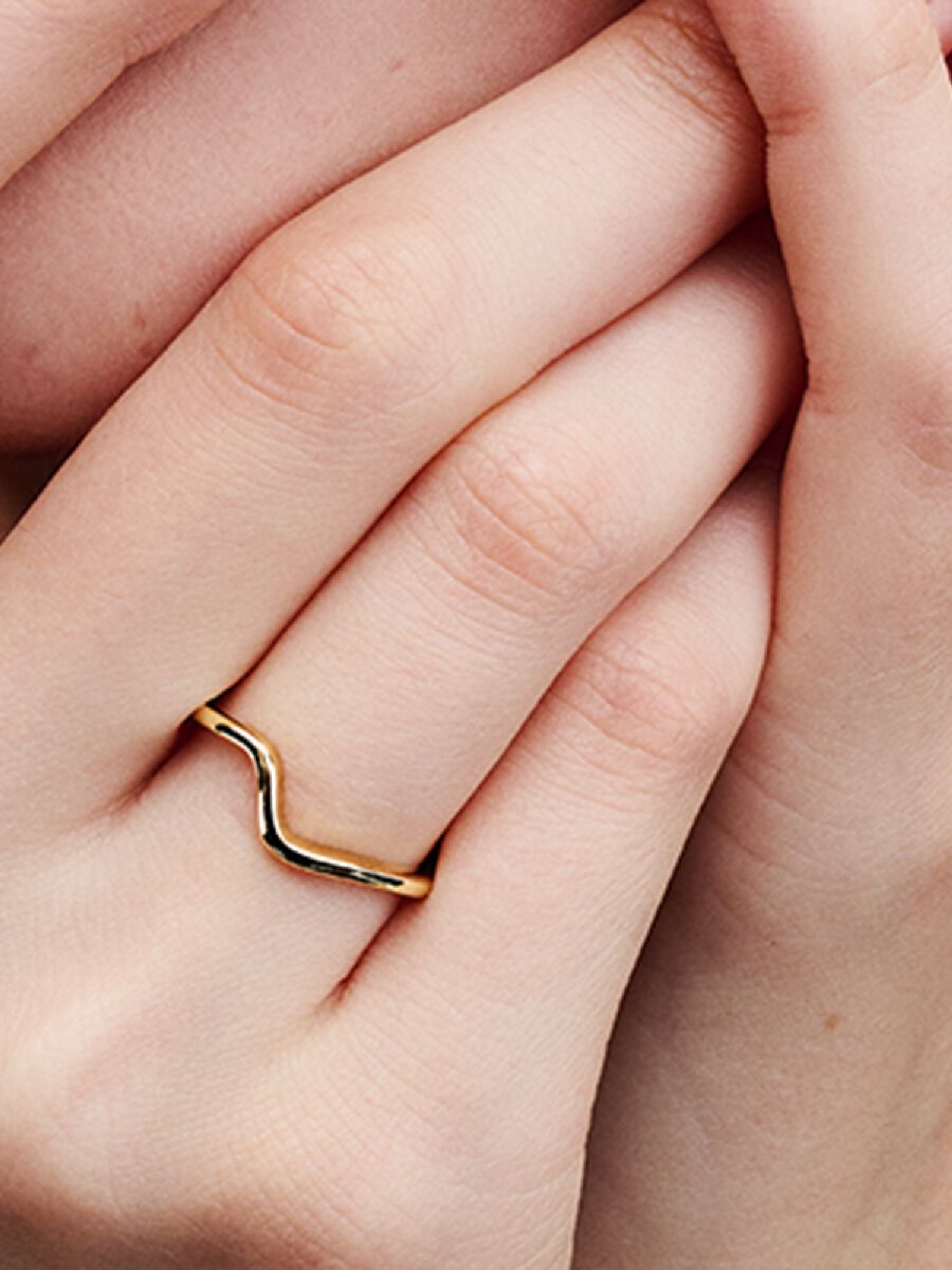 Bague polie Vague