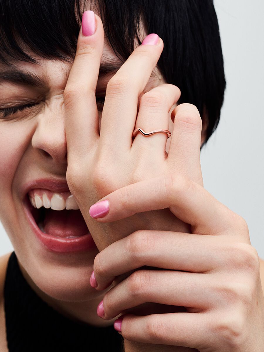 Bague polie Vague