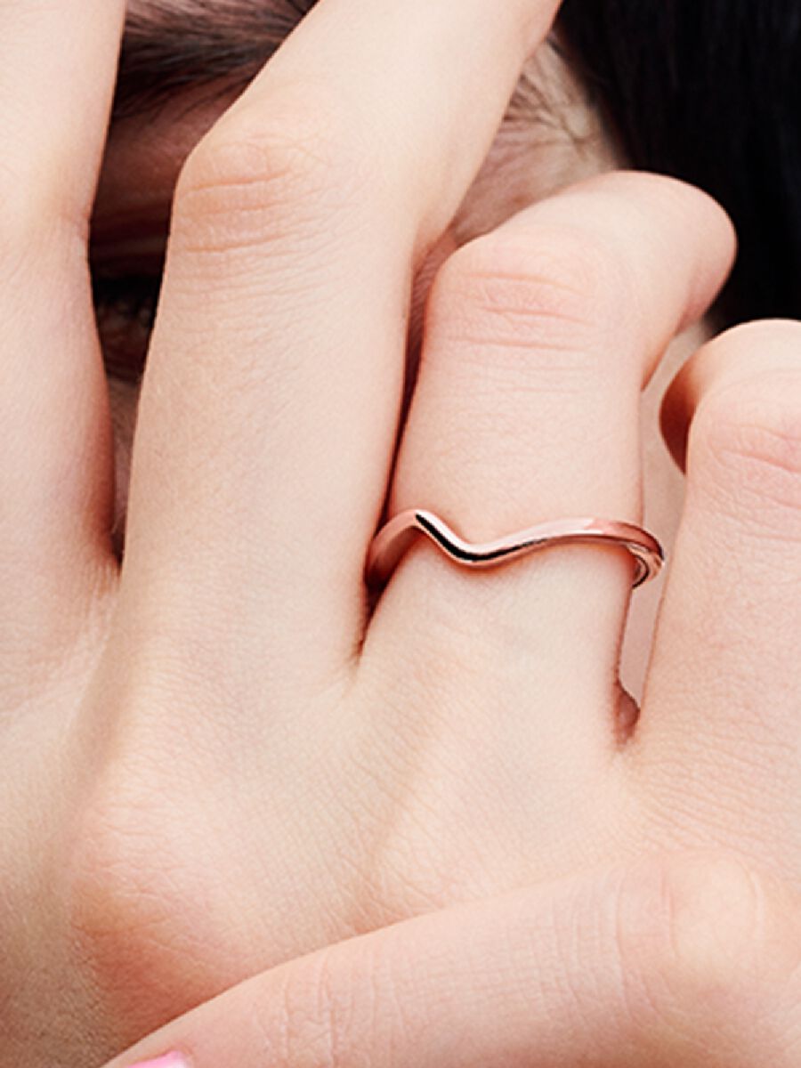 Bague polie Vague