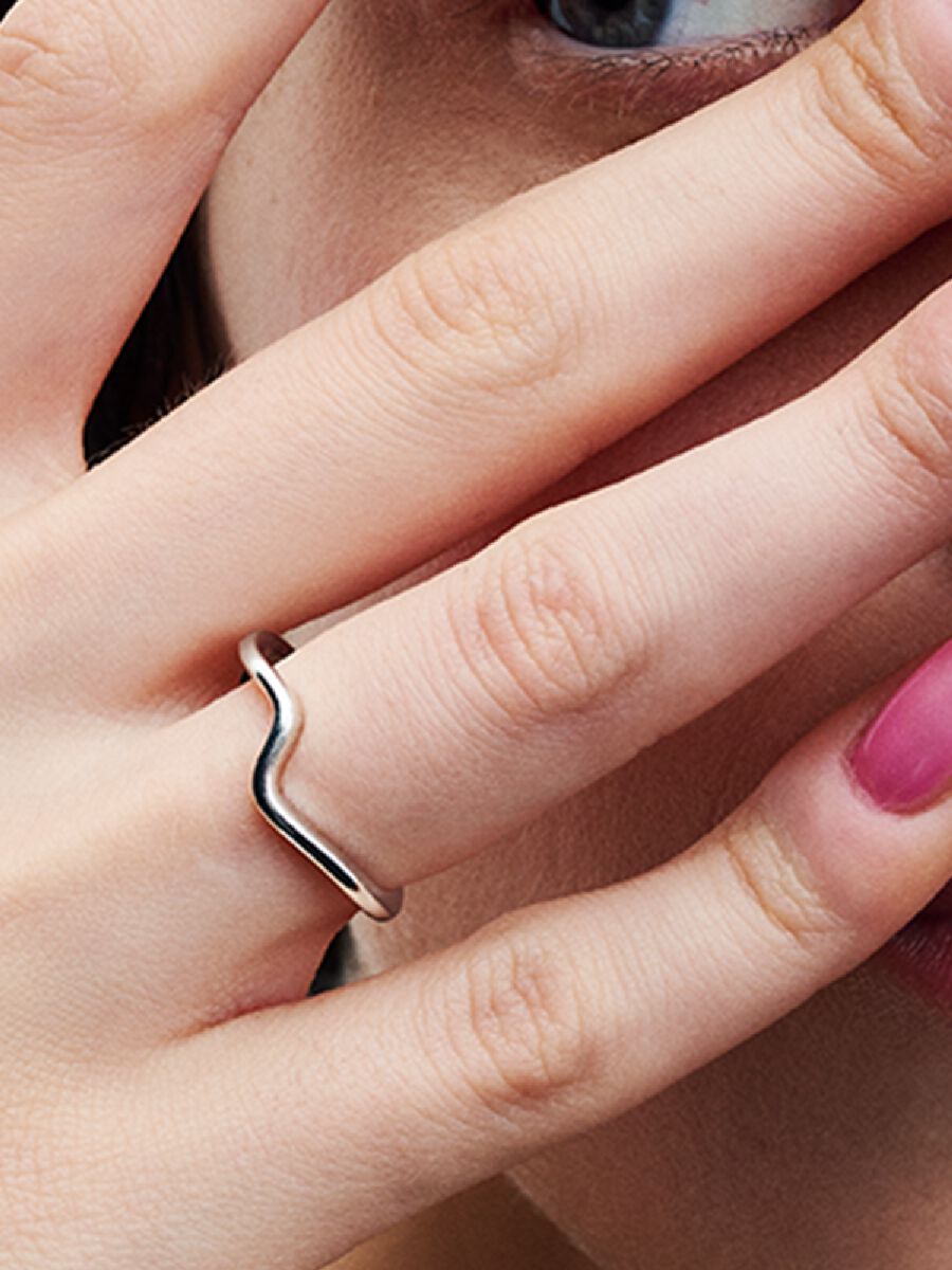 Bague polie Vague