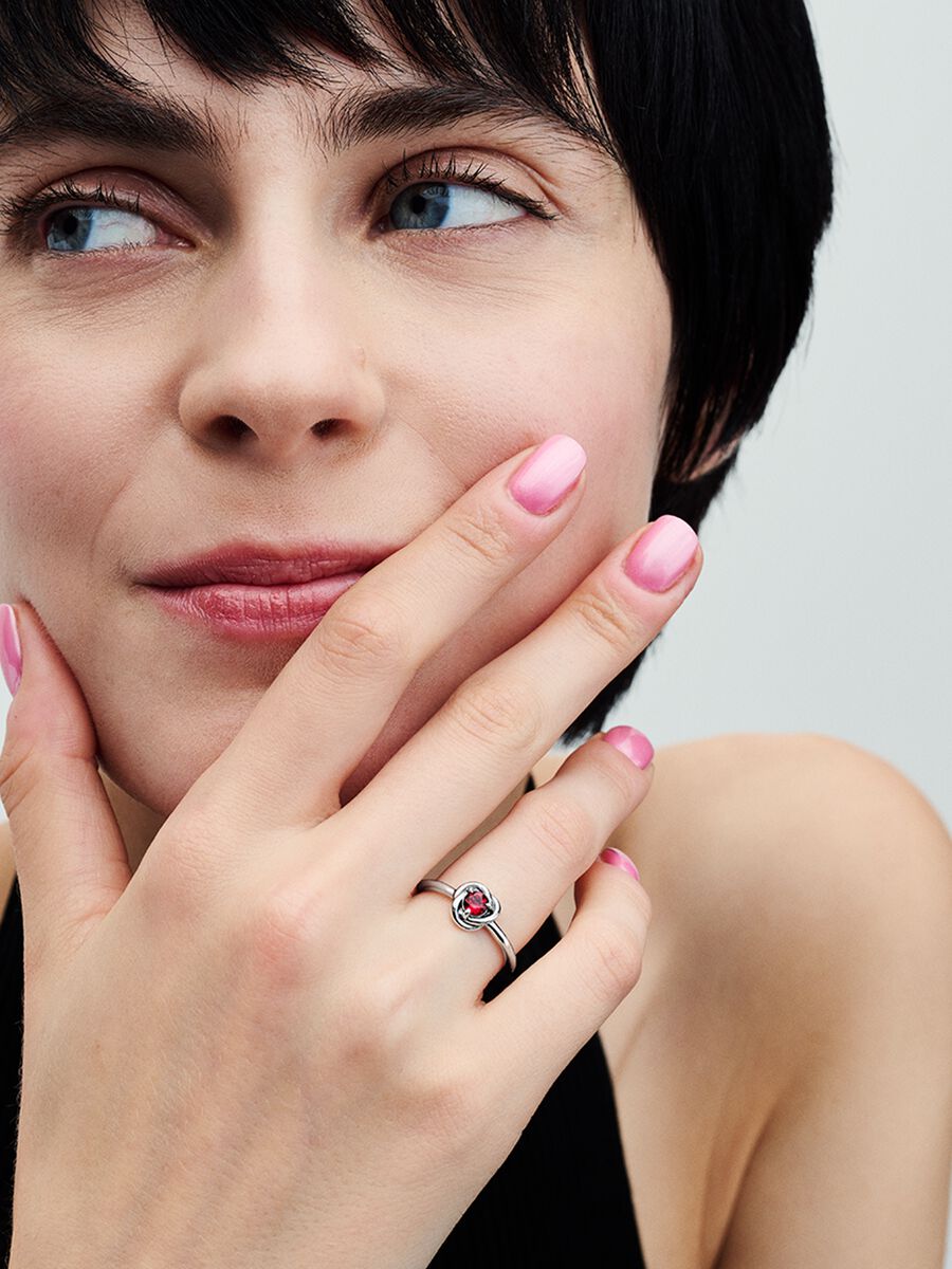 Julliet Bague Cercle éternel rouge véritable