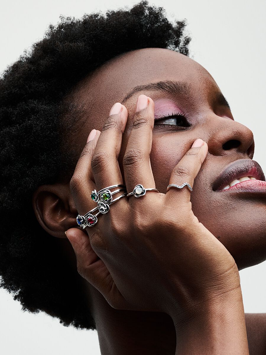 Juin Bague Cercle éternel perle blanche fabriquée par l’homme