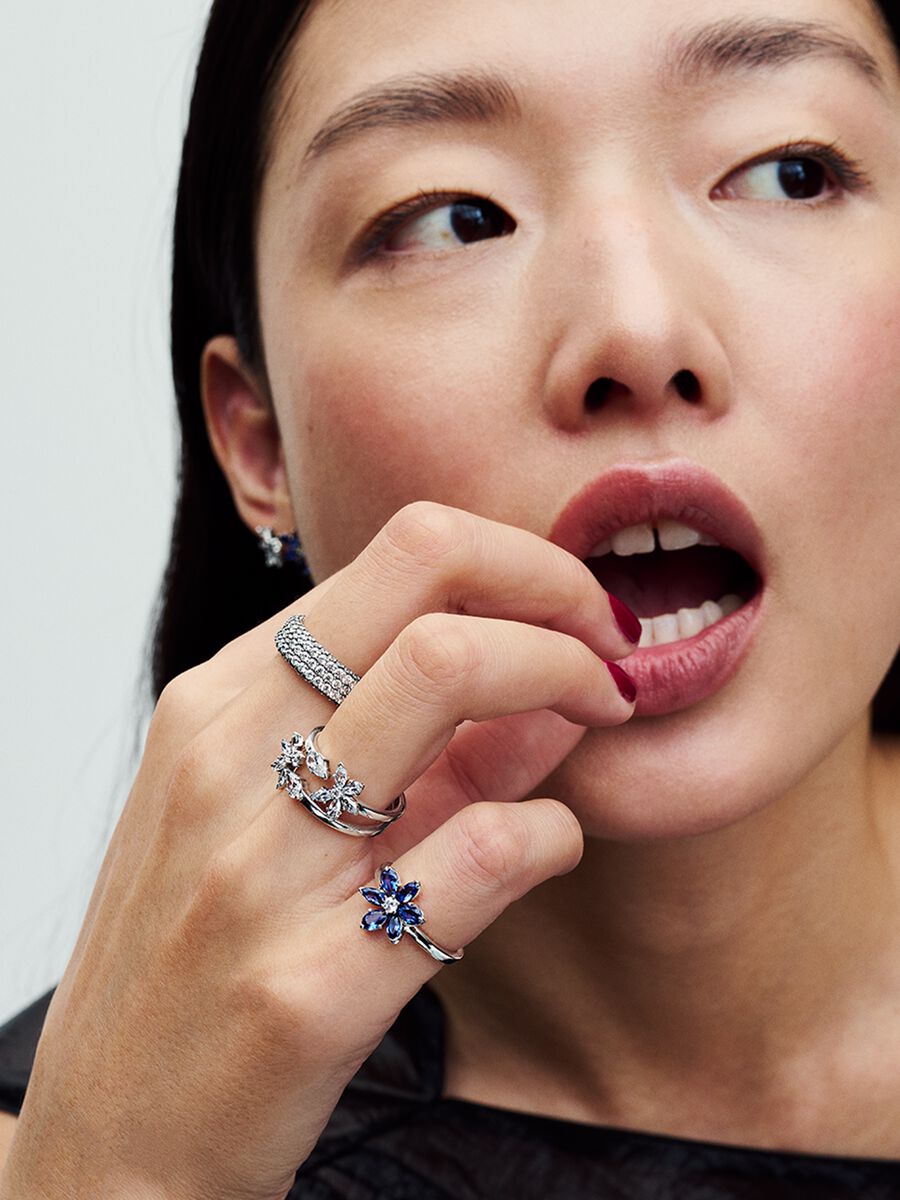 Bague ouverte Herbiers scintillants
