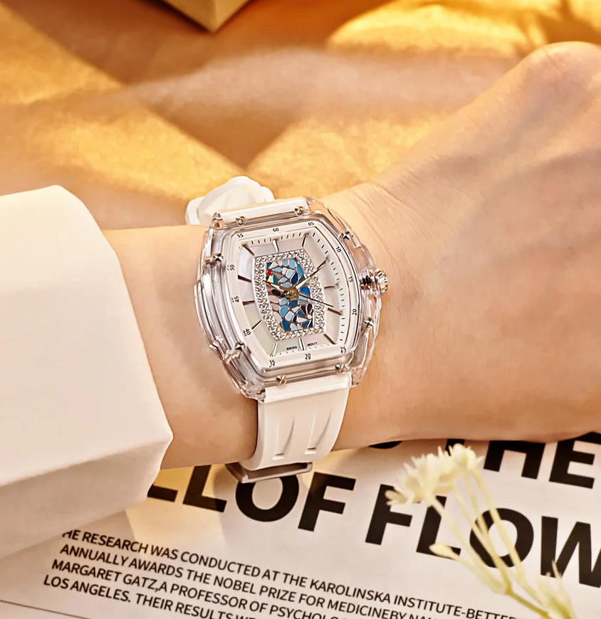 Montre TSAR BOMBA Nucleus Femme 02 Blanc Bleu